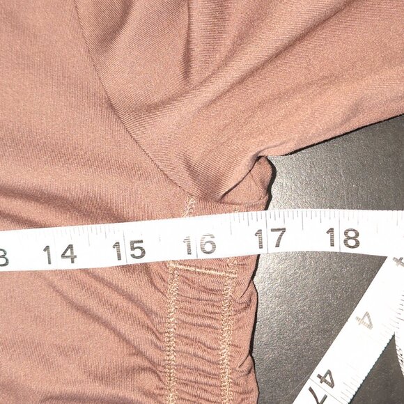 NWOT Zella Women's Small Ruched Sides Long Sleeve Athletic Shirt Brown - Picture 7 of 8